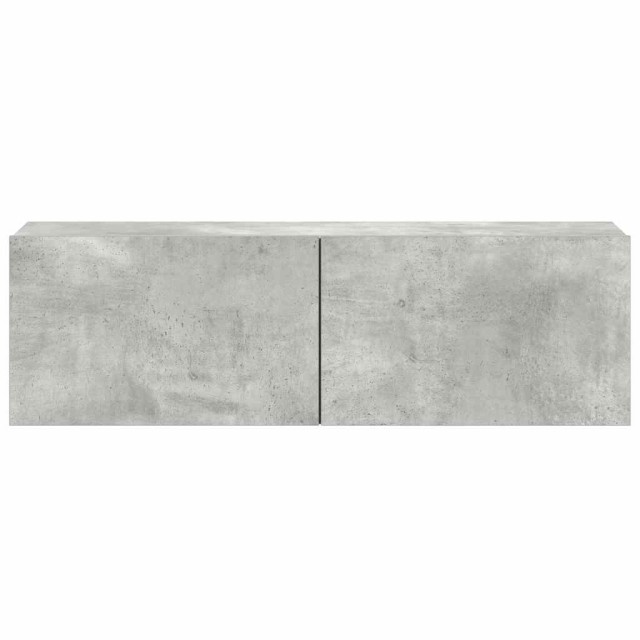 Ensemble de meubles TV 3 pcs Gris béton Bois d'ingénierie
