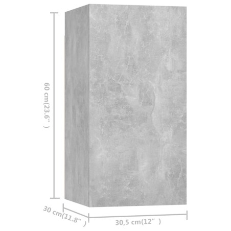 Meubles TV 7 pcs Gris béton 30,5x30x60 cm Bois d'ingénierie