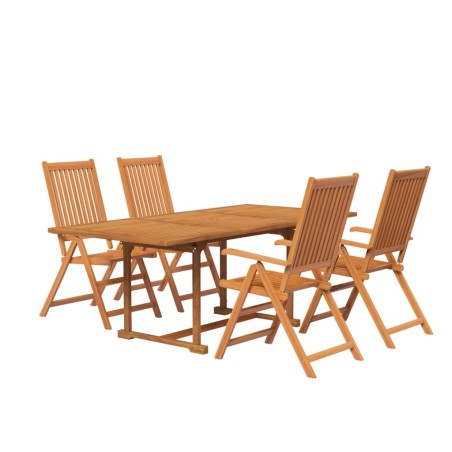 Ensemble à manger de jardin 5 pcs Bois d'acacia massif