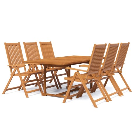 Ensemble à manger de jardin 7 pcs Bois d'acacia massif