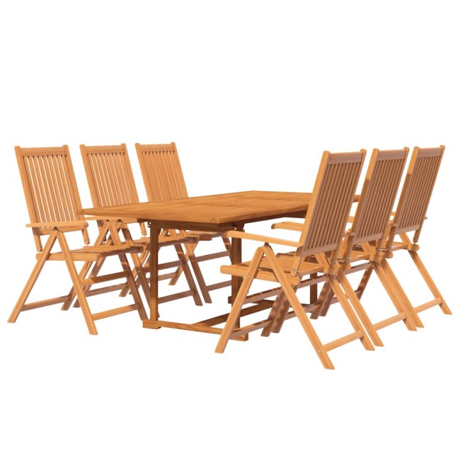 Ensemble à manger de jardin 7 pcs Bois d'acacia massif