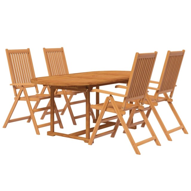 Ensemble à manger de jardin 5 pcs Bois d'acacia massif