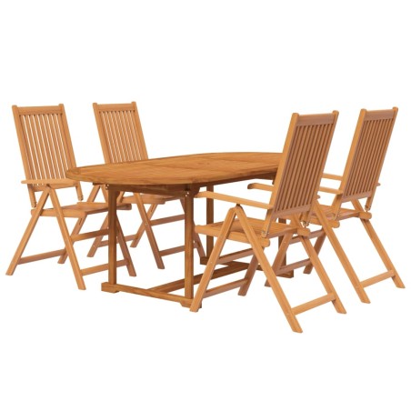 Ensemble à manger de jardin 5 pcs Bois d'acacia massif