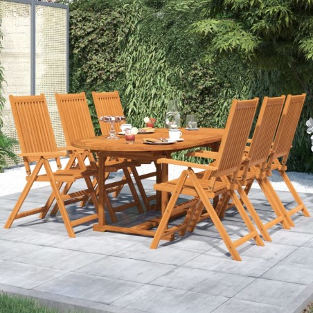Ensemble à manger de jardin 7 pcs Bois d'acacia massif