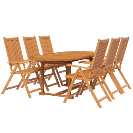 Ensemble à manger de jardin 7 pcs Bois d'acacia massif