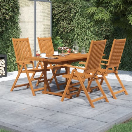 Ensemble à manger de jardin 5 pcs Bois d'acacia massif