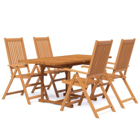Ensemble à manger de jardin 5 pcs Bois d'acacia massif