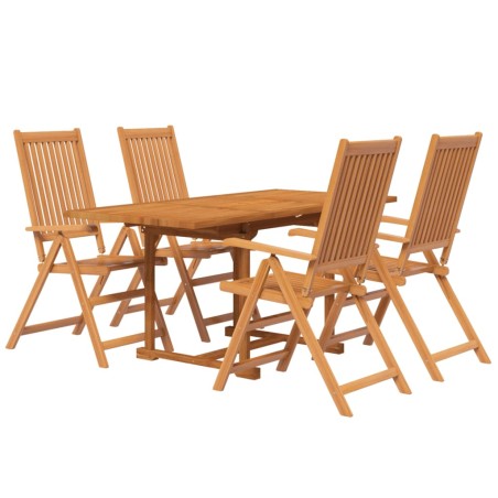 Ensemble à manger de jardin 5 pcs Bois d'acacia massif