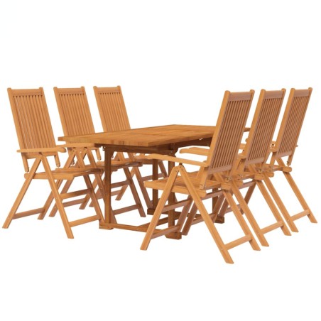 Ensemble à manger de jardin 7 pcs Bois d'acacia massif