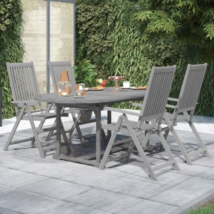 Ensemble à manger de jardin 5 pcs Bois d'acacia massif