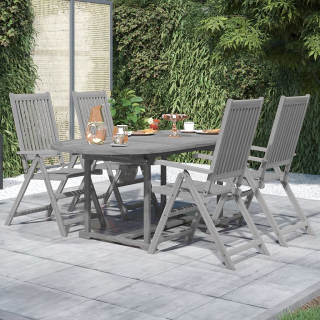 Ensemble à manger de jardin 5 pcs Bois d'acacia massif