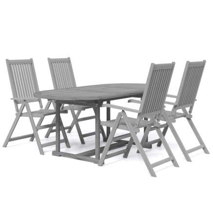 Ensemble à manger de jardin 5 pcs Bois d'acacia massif 2