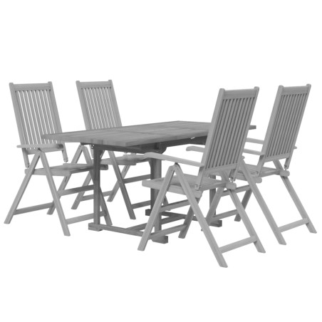 Ensemble à manger de jardin 5 pcs Bois d'acacia solide