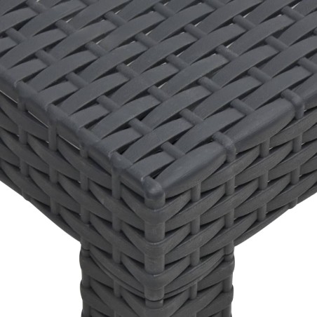 Salon de jardin 2 pcs avec coussins PP Rotin Anthracite