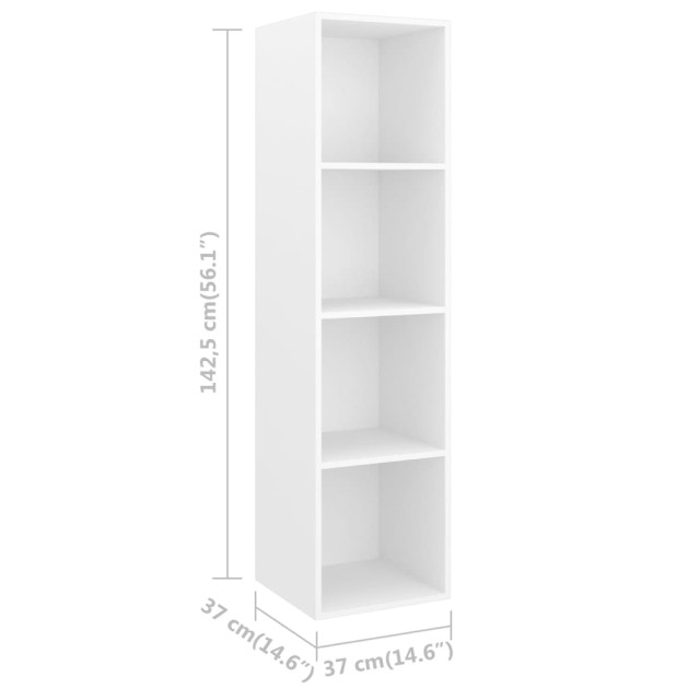 Ensemble de meuble TV 3 pcs Blanc Bois d'ingénierie