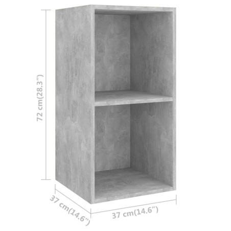 Ensemble de meubles TV 4 pcs Gris béton Bois d'ingénierie