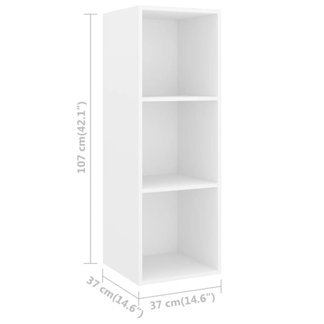 Meubles TV muraux 4 pcs Blanc Bois d'ingénierie
