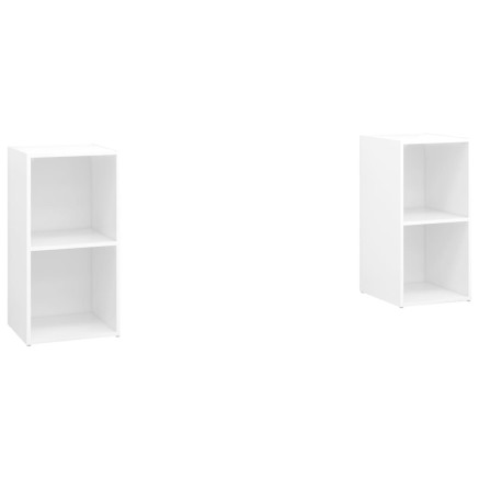 Meubles TV 2 pcs Blanc 72x35x36,5 cm Bois d'ingénierie 2