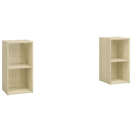 Meubles TV 2 pcs Chêne sonoma 72x35x36,5 cm Bois d'ingénierie 2