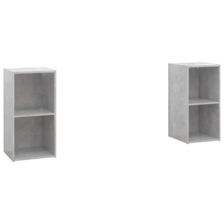 Meubles TV 2 pcs Gris béton 72x35x36,5 cm Bois d'ingénierie 2