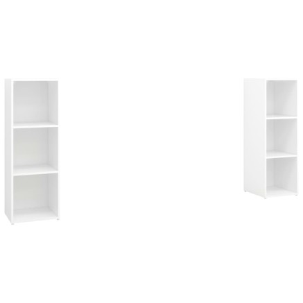 Meubles TV 2 pcs Blanc 107x35x37 cm Bois d'ingénierie 2
