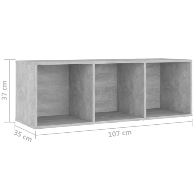 Meubles TV 2 pcs Gris béton 107x35x37 cm Bois d'ingénierie