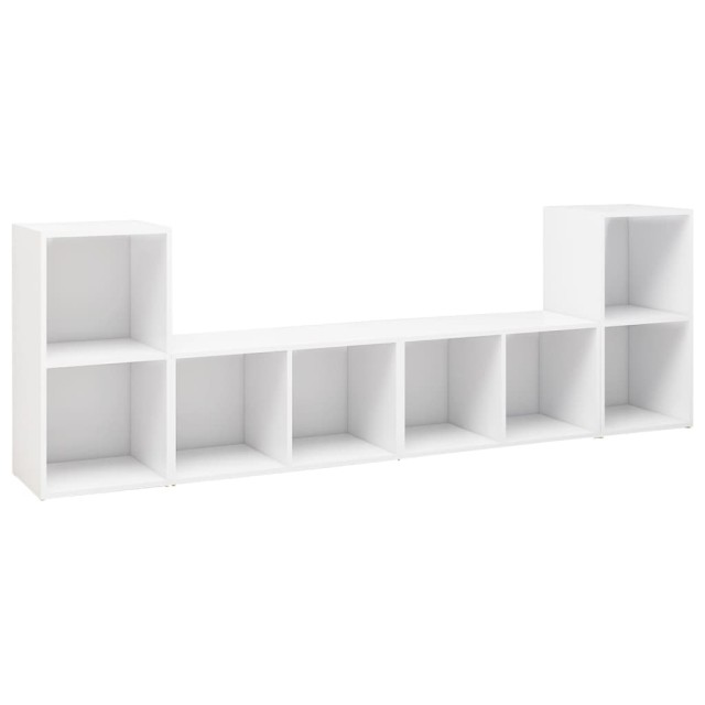 Meubles TV 4 pcs Blanc 72x35x36,5 cm Bois d'ingénierie