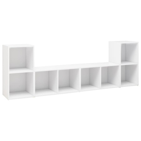 Meubles TV 4 pcs Blanc 72x35x36,5 cm Bois d'ingénierie