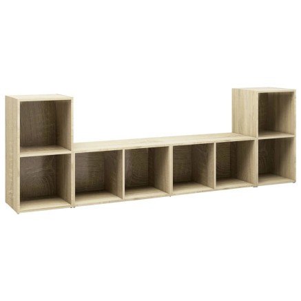 Meubles TV 4 pcs Chêne sonoma 72x35x36,5 cm Bois d'ingénierie 2
