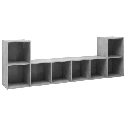 Meubles TV 4 pcs Gris béton 72x35x36,5 cm Bois d'ingénierie 2