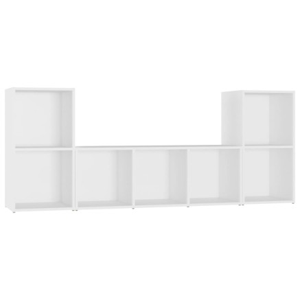 Ensemble de meubles TV 3 pcs Blanc Bois d'ingénierie 2