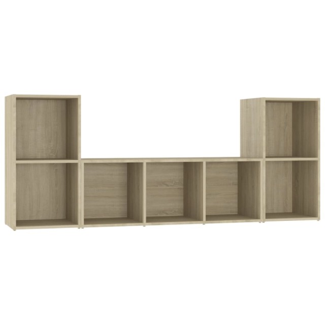 Ensemble de meubles TV 3 pcs Chêne sonoma Bois d'ingénierie