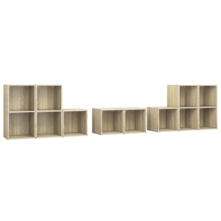 Ensemble de meubles TV 8 pcs Chêne sonoma Bois d'ingénierie 2