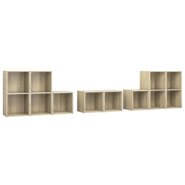 Ensemble de meubles TV 8 pcs Chêne sonoma Bois d'ingénierie