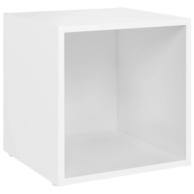 Ensemble de meubles TV 3 pcs Blanc Bois d'ingénierie