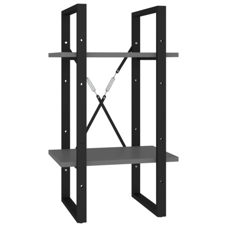 Bibliothèque à 5 niveaux Gris 40x30x175 cm Bois ingénierie