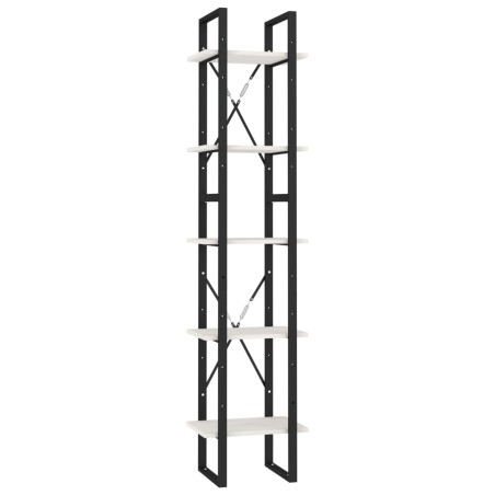 Bibliothèque à 5 niveaux Blanc 40x30x175 cm Bois de pin