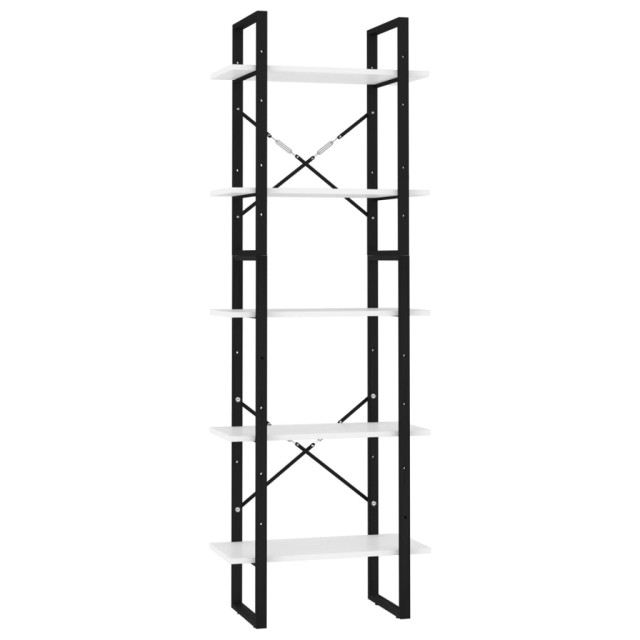 Bibliothèque à 5 niveaux Blanc 60x30x175 cm Bois ingénierie