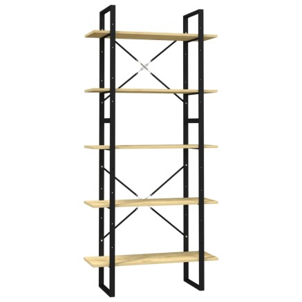 Bibliothèque à 5 niveaux 80x30x175 cm Bois de pin 2