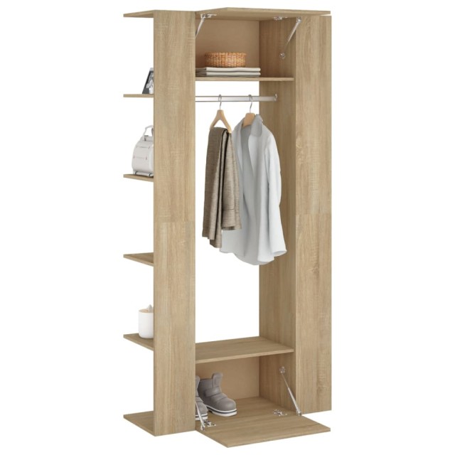 Armoires de couloir 2 pcs chêne sonoma bois d'ingénierie