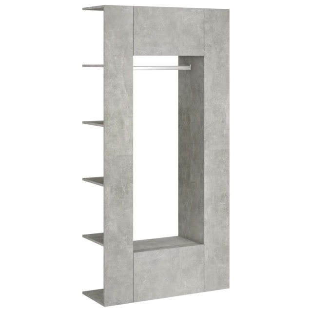Armoires de couloir 2 pcs gris béton bois d'ingénierie