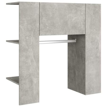 Armoires de couloir 2 pcs gris béton bois d'ingénierie
