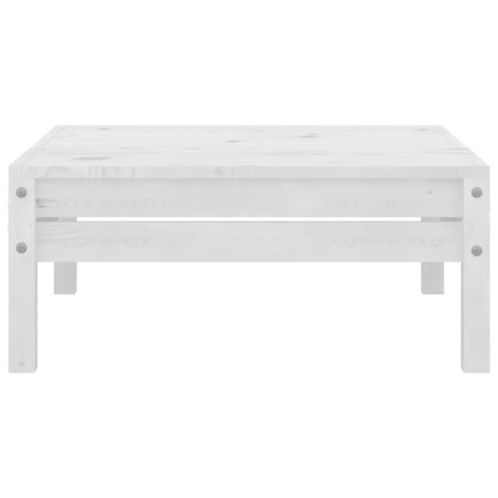 Salon de jardin 3 pcs Blanc Bois de pin massif