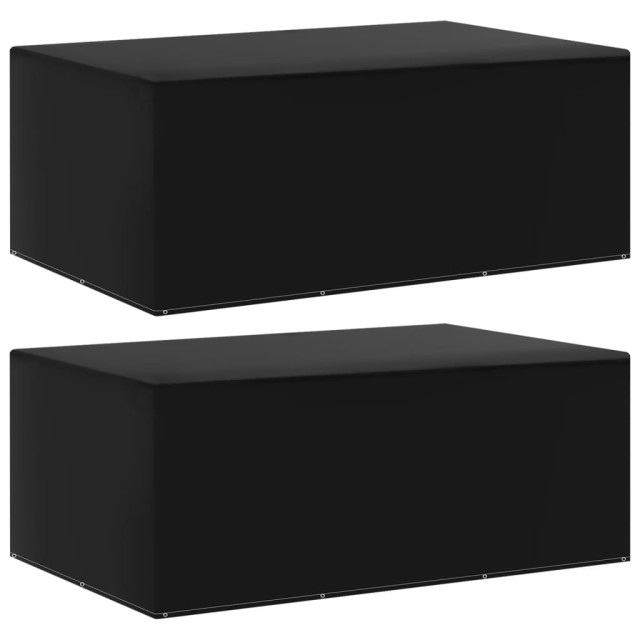 Housses de salon de jardin 2 pcs 7 œillets 225x143x90 cm