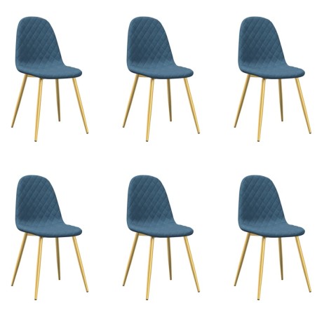 Chaises à manger lot de 6 gris clair velours