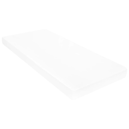 Lit de repos avec matelas 90x200 cm Blanc Bois de pin massif