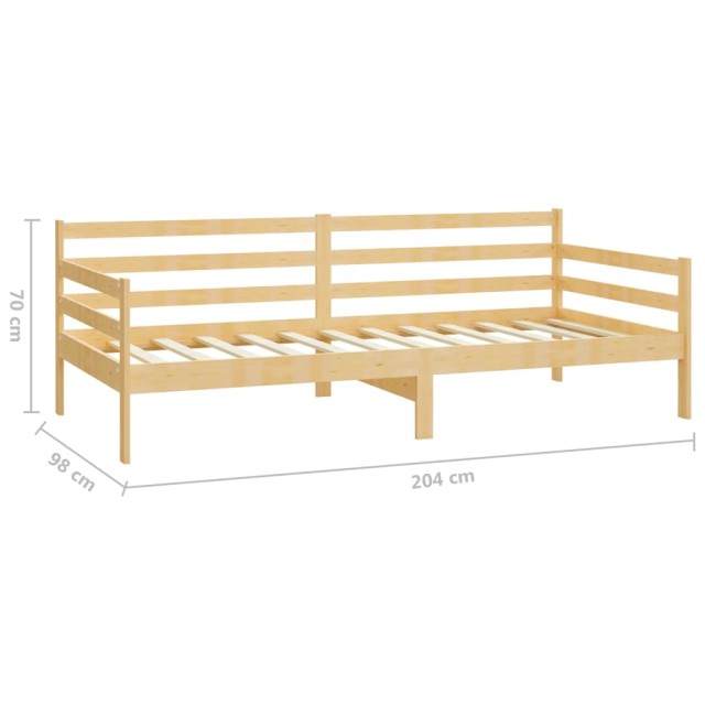 Lit de jour sans matelas avec tiroirs 90x200 cm bois pin massif