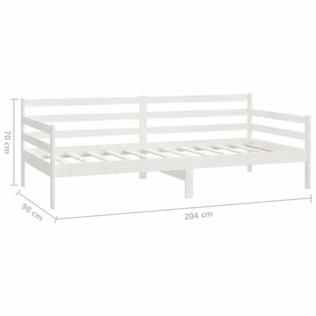 Lit de jour sans matelas avec tiroirs 90x200 cm blanc