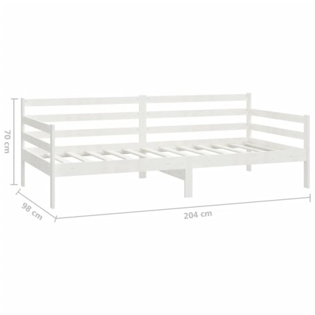 Lit de jour sans matelas avec tiroirs 90x200 cm blanc