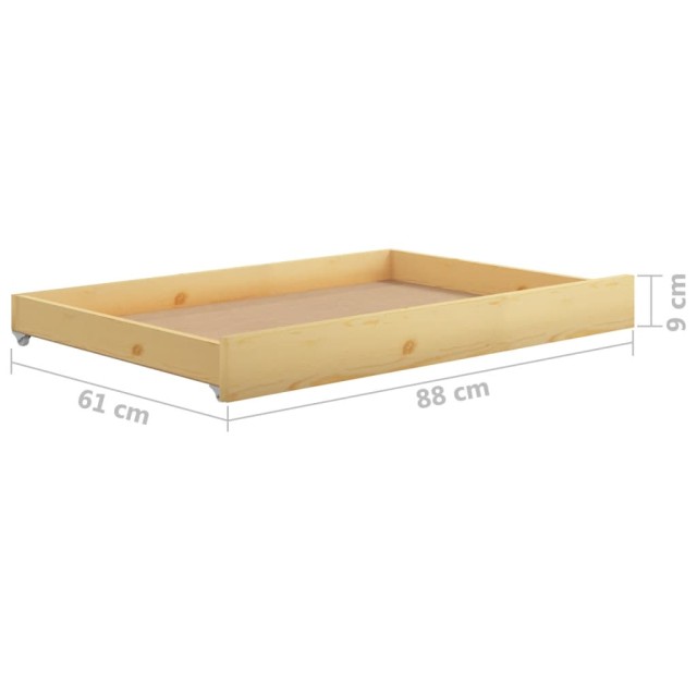 Lit de jour sans matelas avec tiroirs 90x200 cm bois pin massif